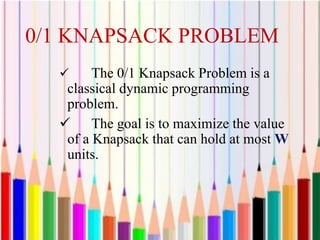 Knapsack problem | PPT
