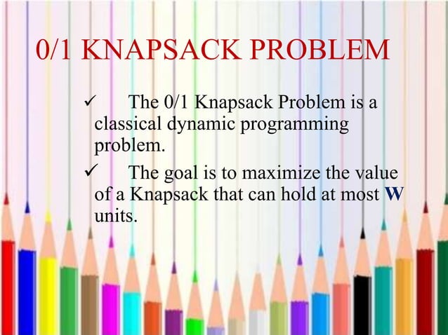 Knapsack problem | PPT