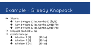 Greedy Knapsack Problem - by Y Achchuthan | PPT