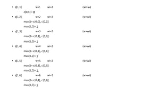 Knapsack problem using dynamic programming | PPT