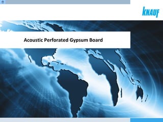 Acoustic Perforated Gypsum Board
 