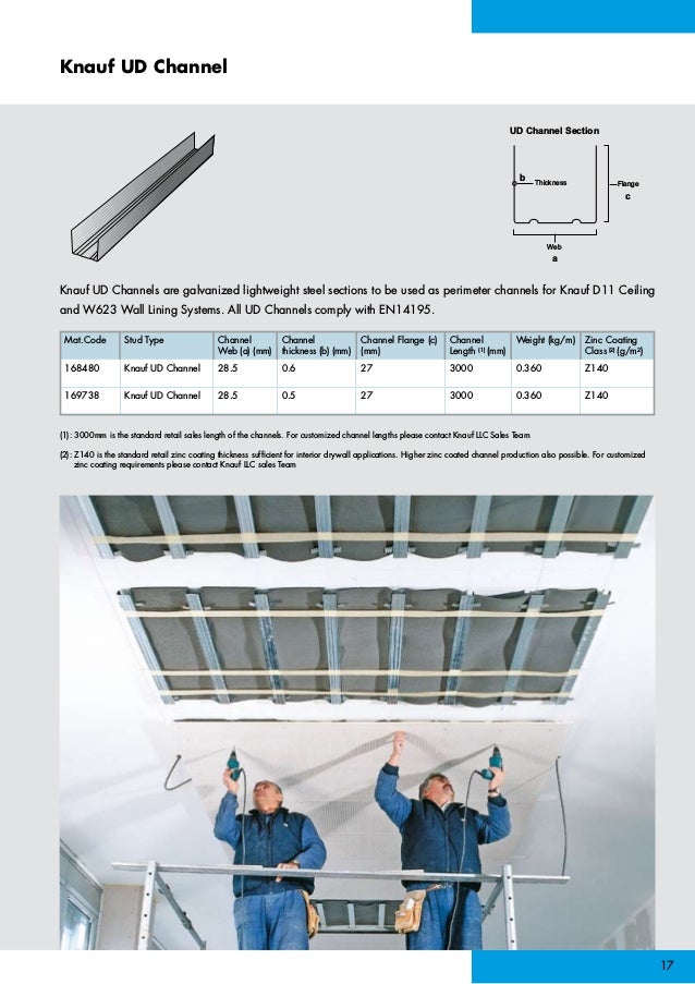 08 Working Details Ceiling Knauf Metal Profiles Brochure