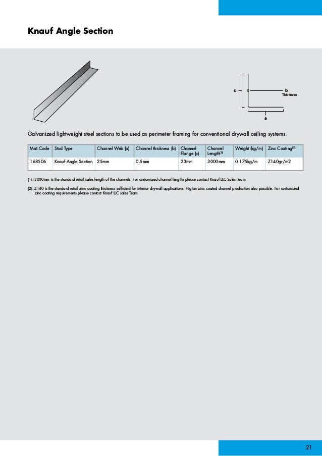 08 Working Details Ceiling Knauf Metal Profiles Brochure