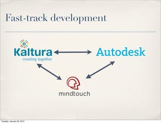 Fast-track development




Tuesday, January 26, 2010
 
