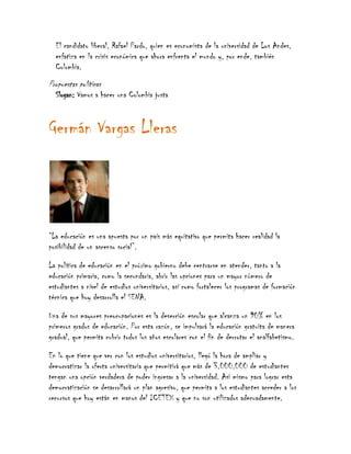 Kndidatos precidenciales propuestas