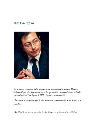 Kndidatos precidenciales propuestas