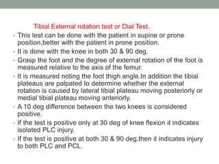 Anatomy and Examination of the Knee | PPTX