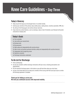 A Patient's Guide to Knee Replacement Surgery: St. Agnes Hospital | PDF