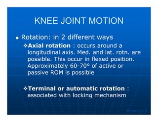 Knee Axis Of Rotation Knee biomechanics | PDF