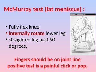 Mcmurray Testing knee examination88000000000000000000.pptx