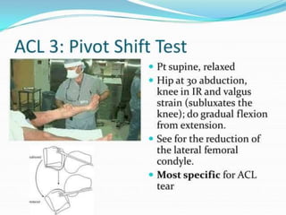 Examination of knee joint in emergency department | PPTX