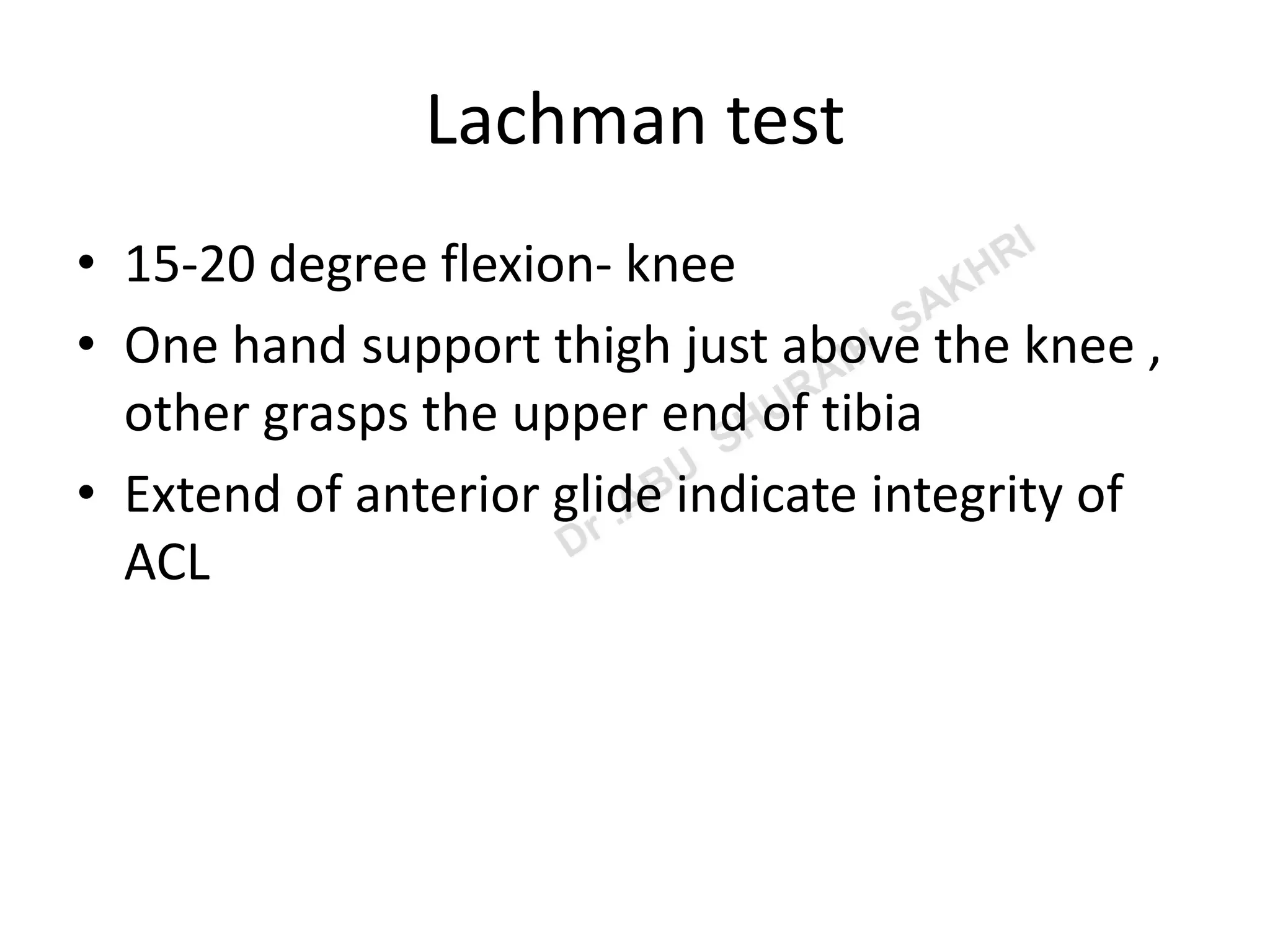 Examination of the Knee joint | PPTX