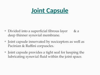 Pacinian Capsule KNEEJOINT biomechanics by dr aslam matania | PPTX