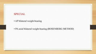 Knee joint (Radiographic projection's) | PPTX