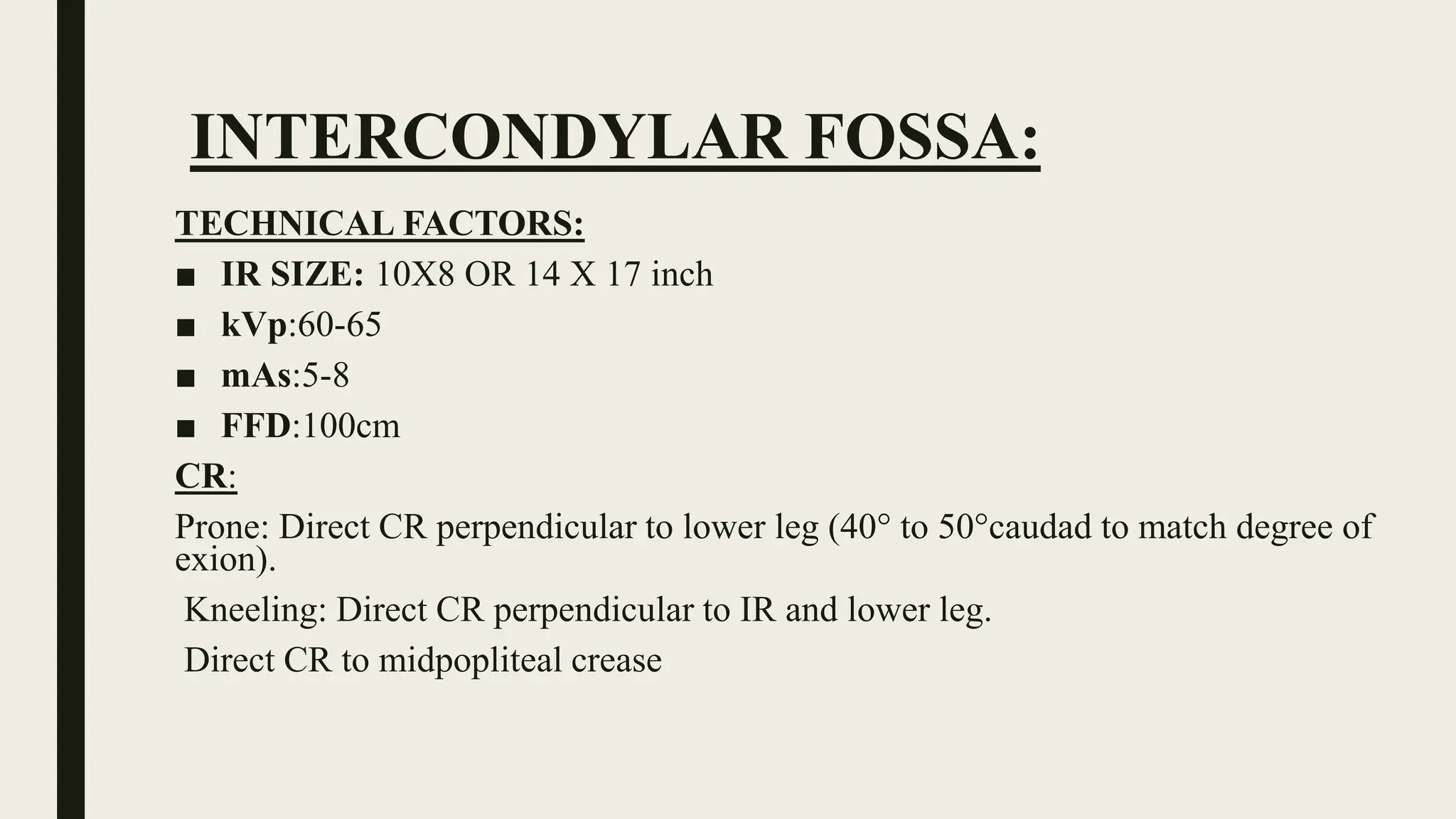 radiography positioning of knee and leg | PPTX