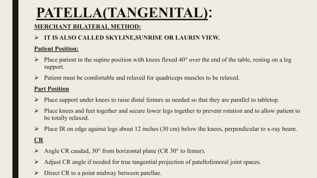 radiography positioning of knee and leg | PPTX
