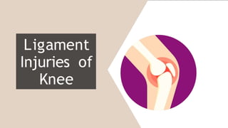 Ligament
Injuries of
Knee
 