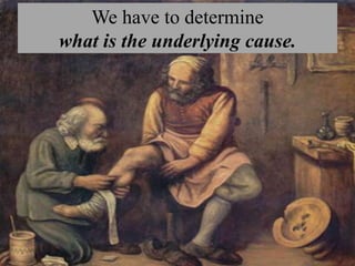 We have to determine
what is the underlying cause.
 