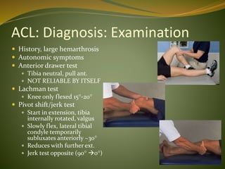 Knee Problems and Knee Injuries Overview | PPTX