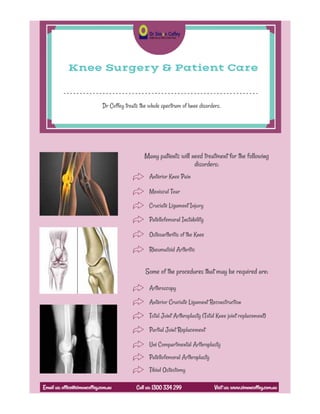 Knee surgery & patient care