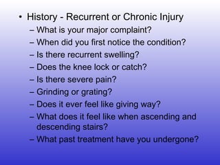 Recurrent Injuries Knee | PPT