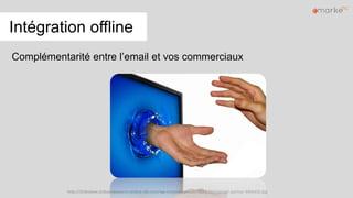 Intégration offline
Complémentarité entre l’email et vos commerciaux
http://j5rbizzone.j5rbusinessservi.netdna-cdn.com/wp-content/uploads/2013/09/internet-partner-940x450.jpg
 