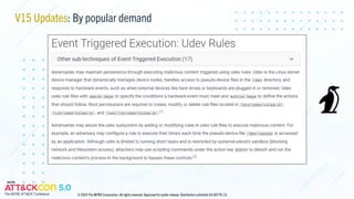 V15 Updates: By popular demand
© 2024 The MITRE Corporation. All rights reserved. Approved for public release. Distribution unlimited 24-00779-13.
 