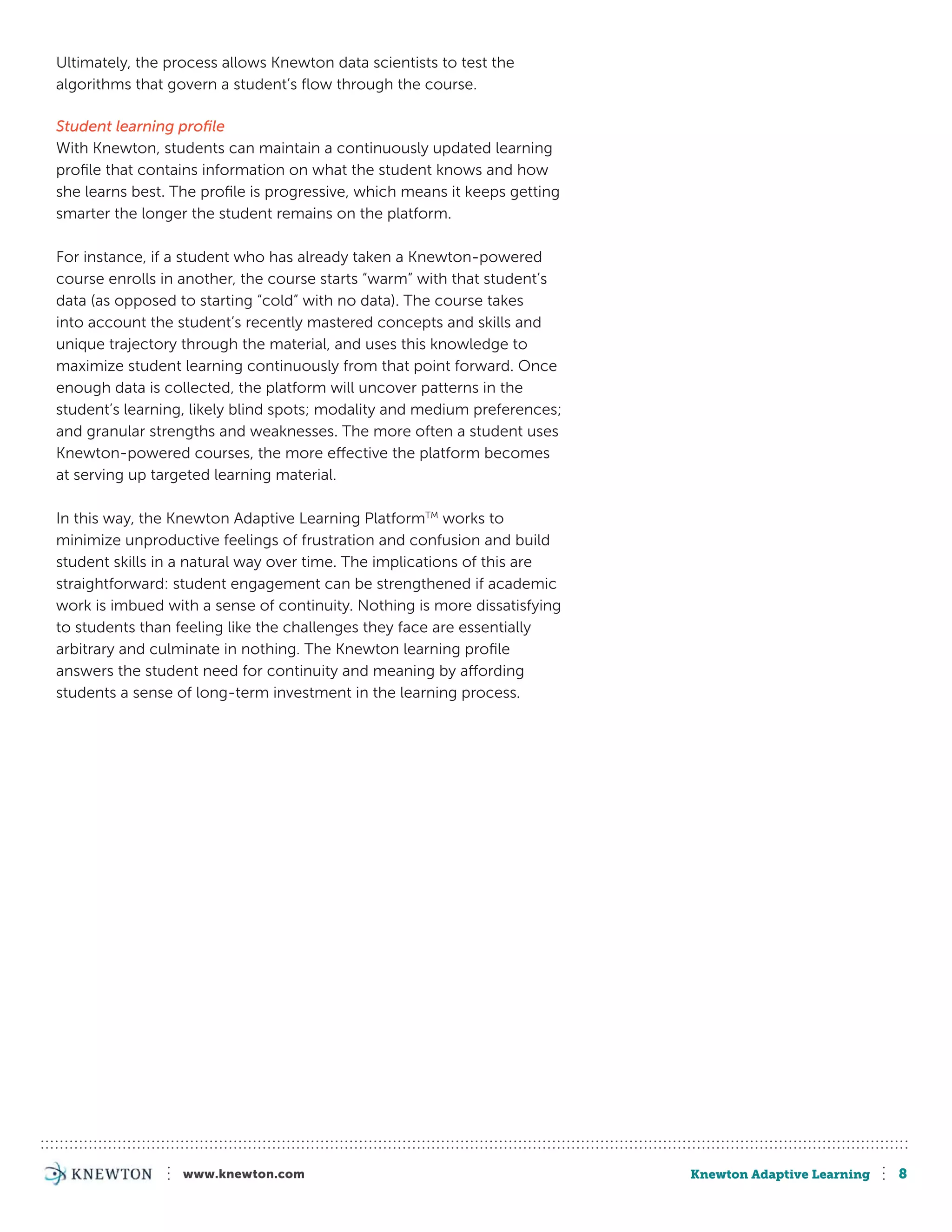 Knewton - Adaptive learning | PDF