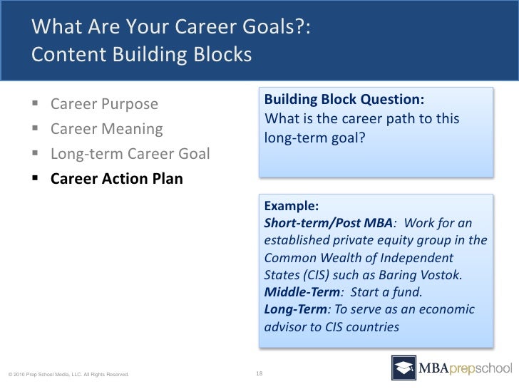 career long term goals