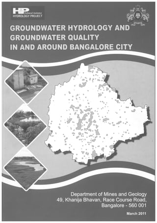Kn gw urban ground water hydrology & ground water quality in and around bangalore city