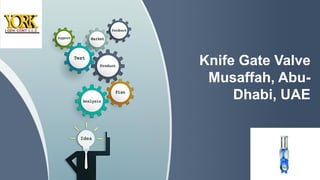 Knife Gate Valve
Musaffah, Abu-
Dhabi, UAE
 