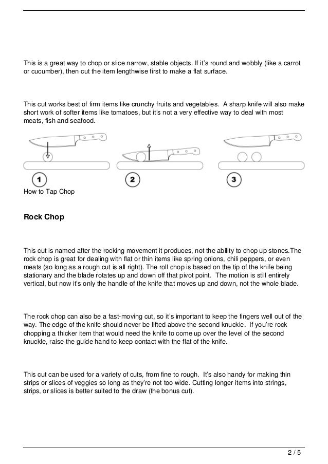 Knife Skills Three Basic Cutting Techniques And A Bonus