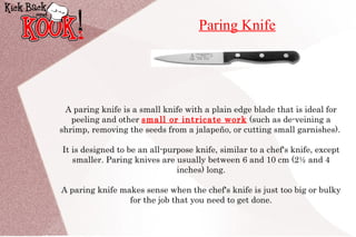 Knife Skills. Kitchen Safety And Simpler Cooking