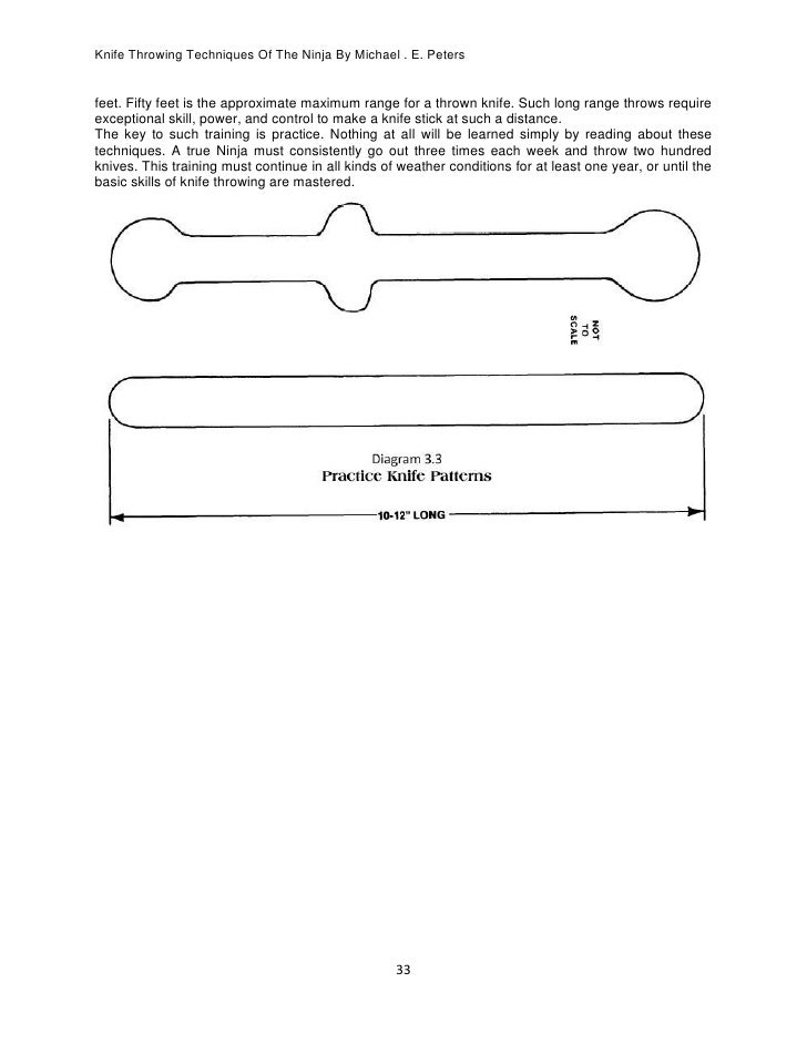 Knife throwing techniques of the ninja