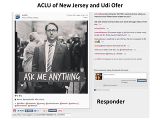 Responder	
  
ACLU	
  of	
  New	
  Jersey	
  and	
  Udi	
  Ofer	
  
 