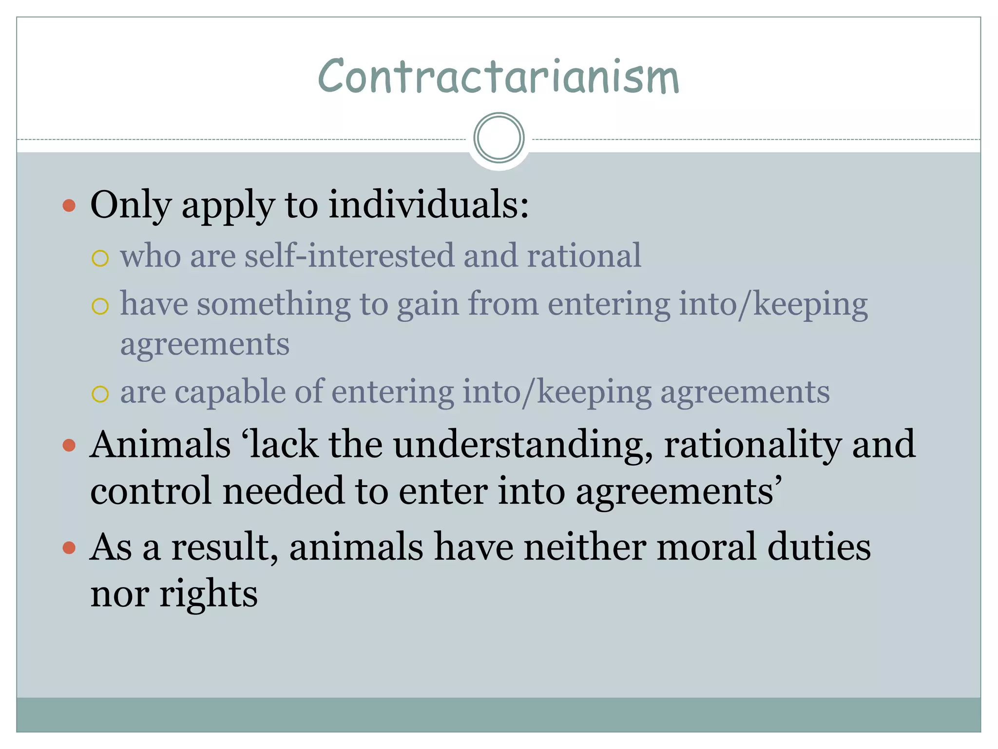 Keeping Agreements Animal ethics: a social controversy | PPTX