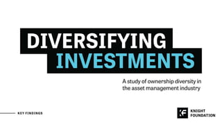 Diversifying Investments