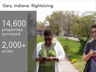 Gary, Indiana: Rightsizing

14,600
properties
surveyed
!

2,000+
acres
!

 