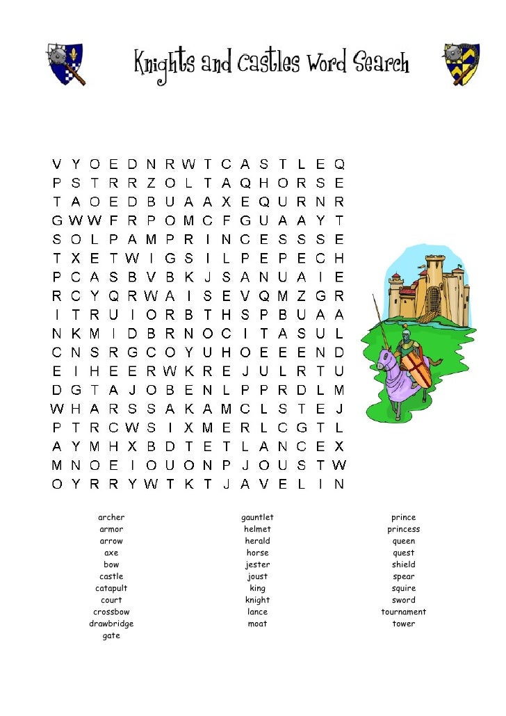 Knights and Medieval vocabulary