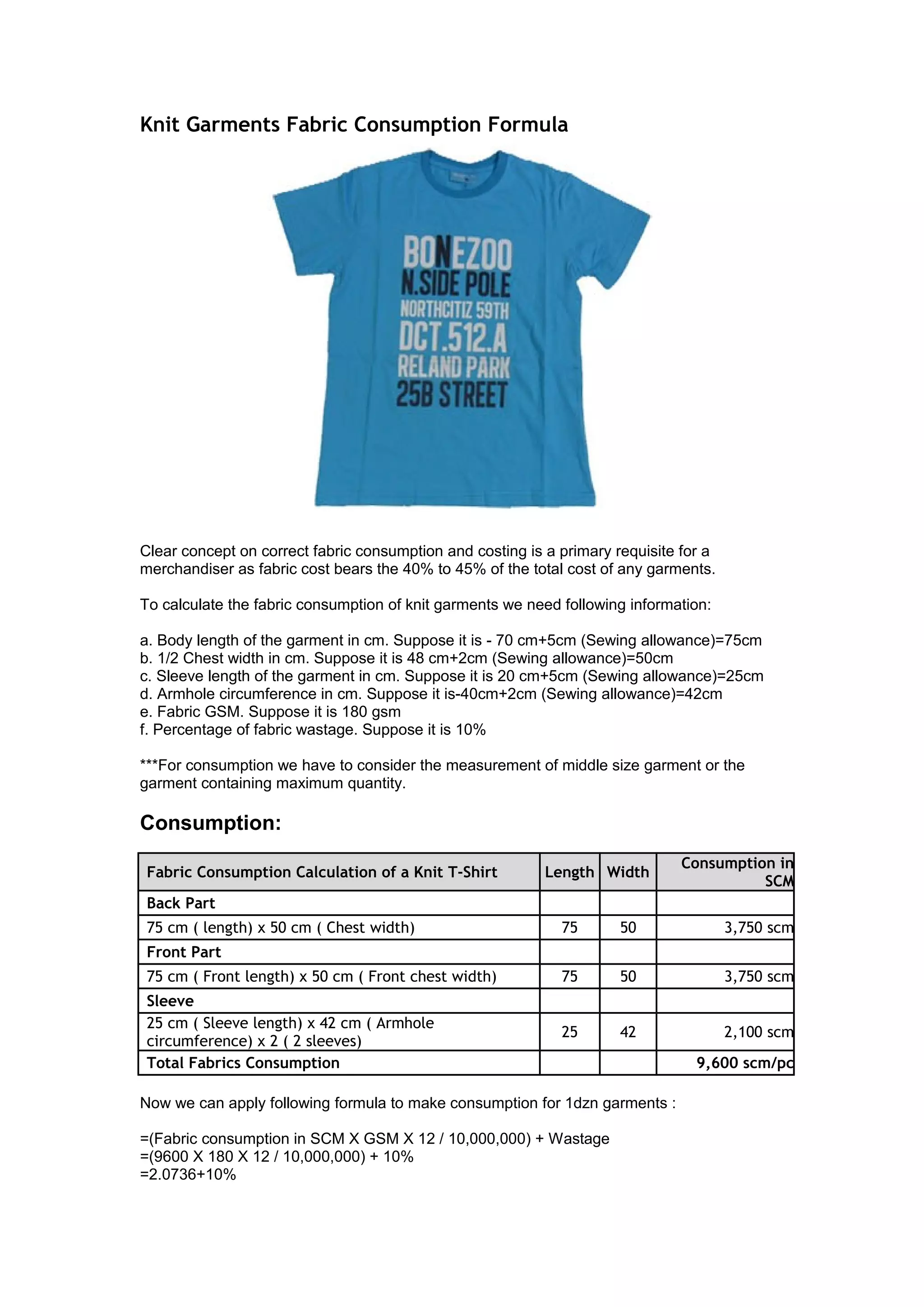 Knit garment costing PDF