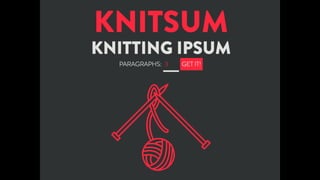 Knit One Compute One - For Knitters!