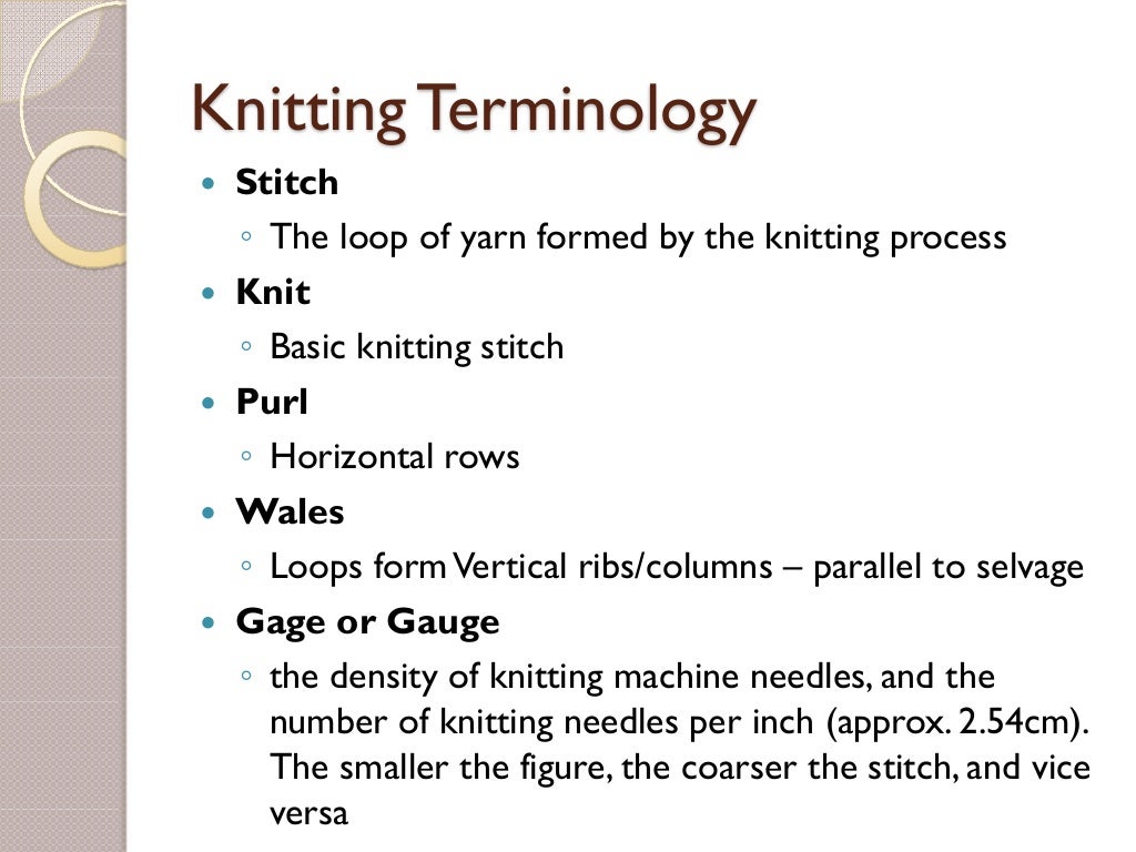 Knitted fabrics and their properties