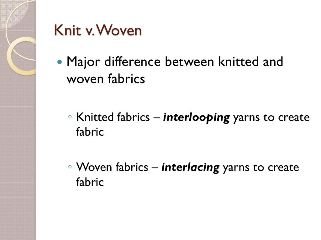 Knitted fabrics and their properties