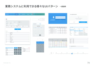 ©Astrolab Inc. 74
業務システムに利用できる様々なUIパターン 一部抜粋
 