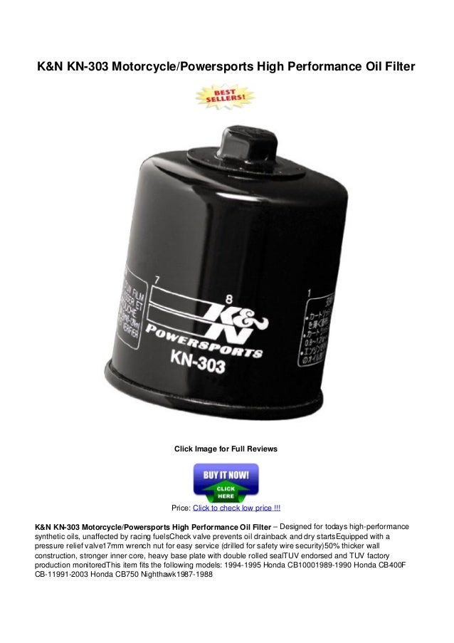 Kn kn 303motorcycle_powersports_high_performance_oil_filter
