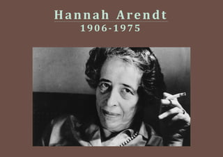Hannah		Arendt
1906-1975
 