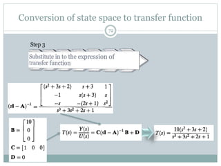 Conversion of state space to transfer function
72
 