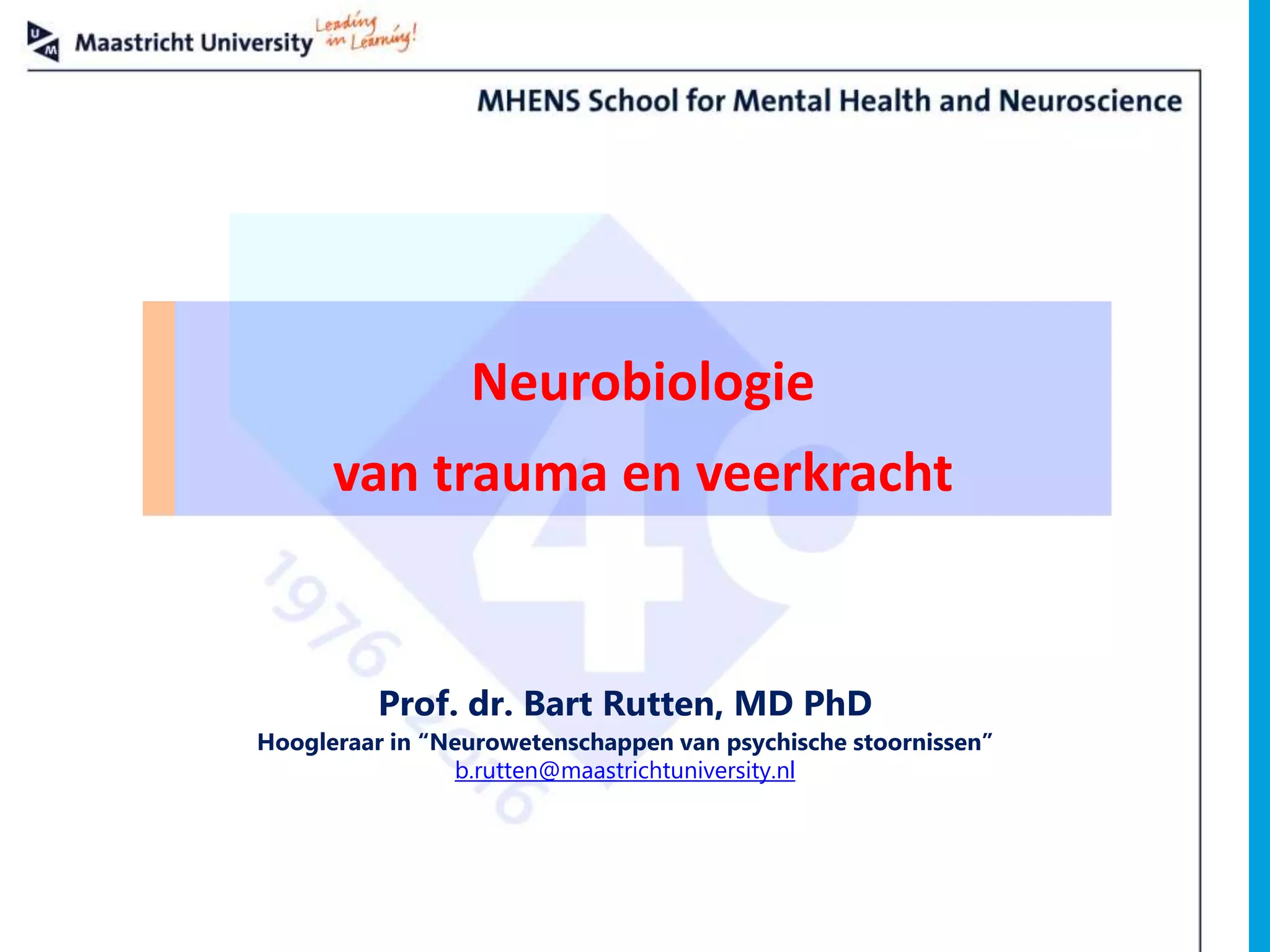 Neurobiologie van trauma en veerkracht | PPTX | Brain and Nervous