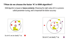How do we choose the factor ‘K’ in KNN algorithm?
 