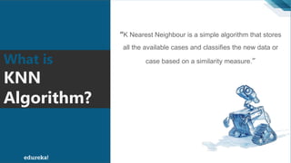 KNN Algorithm using Python | How KNN Algorithm works | Python Data ...